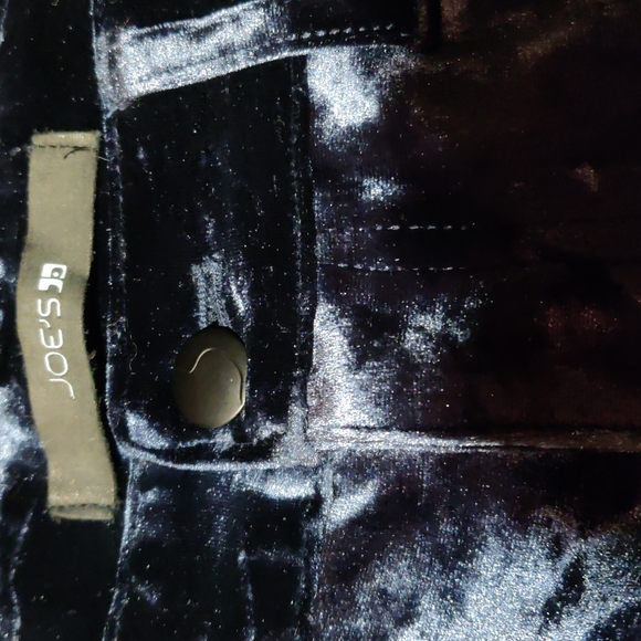 Joe's high rise skinny,dark navy velvet, size 28  handcrafted and unique jeans. - Picture 2 of 5